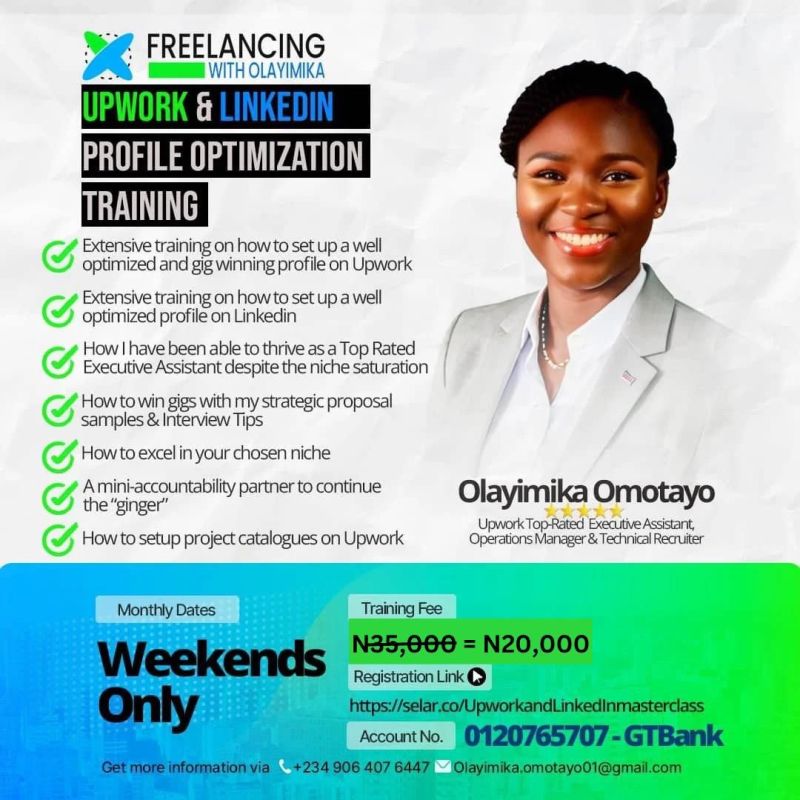 Omotsolayimika's tweet image. Once the last masterclass for the year hold in November, the next one will be in 2025.

Don't say I didn't tell you o.😅

Let's work together.

#FreelancerLife 
#FreelanceWithOlayimika 
#FreelancerSuccess 
#FreelancingJourney