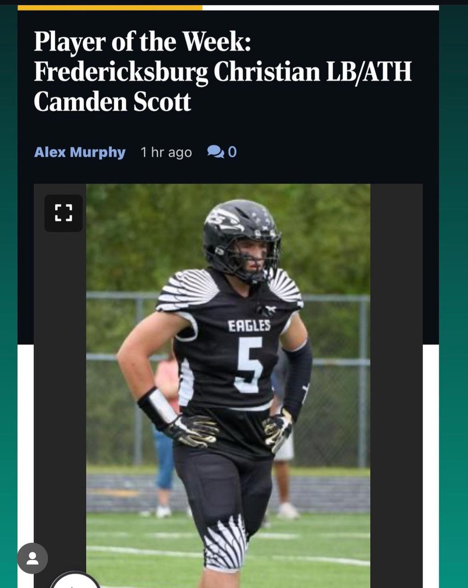 Blessed to be named Free-lance star player of the week after having a special teams and defensive touchdown Saturday.