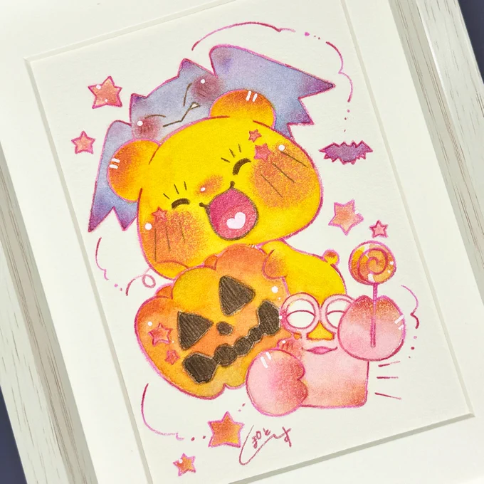 「 わくわくハロウィン準備! 」 2024年10月制作 #ハロウィン #halloween2024 #イラスト