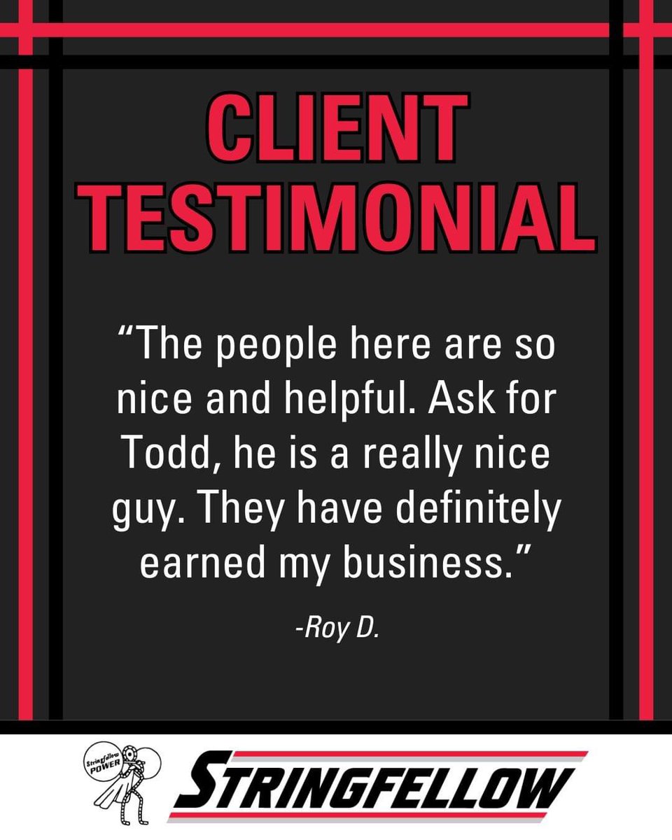 StringfellowInc's tweet image. 