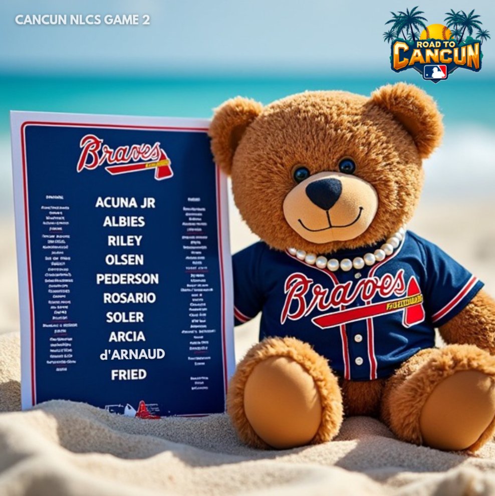 MLBONFAX's tweet photo. Braves Game 2 lineup #ROAD2CANCUN https://t.co/ZwsEiLtfP8