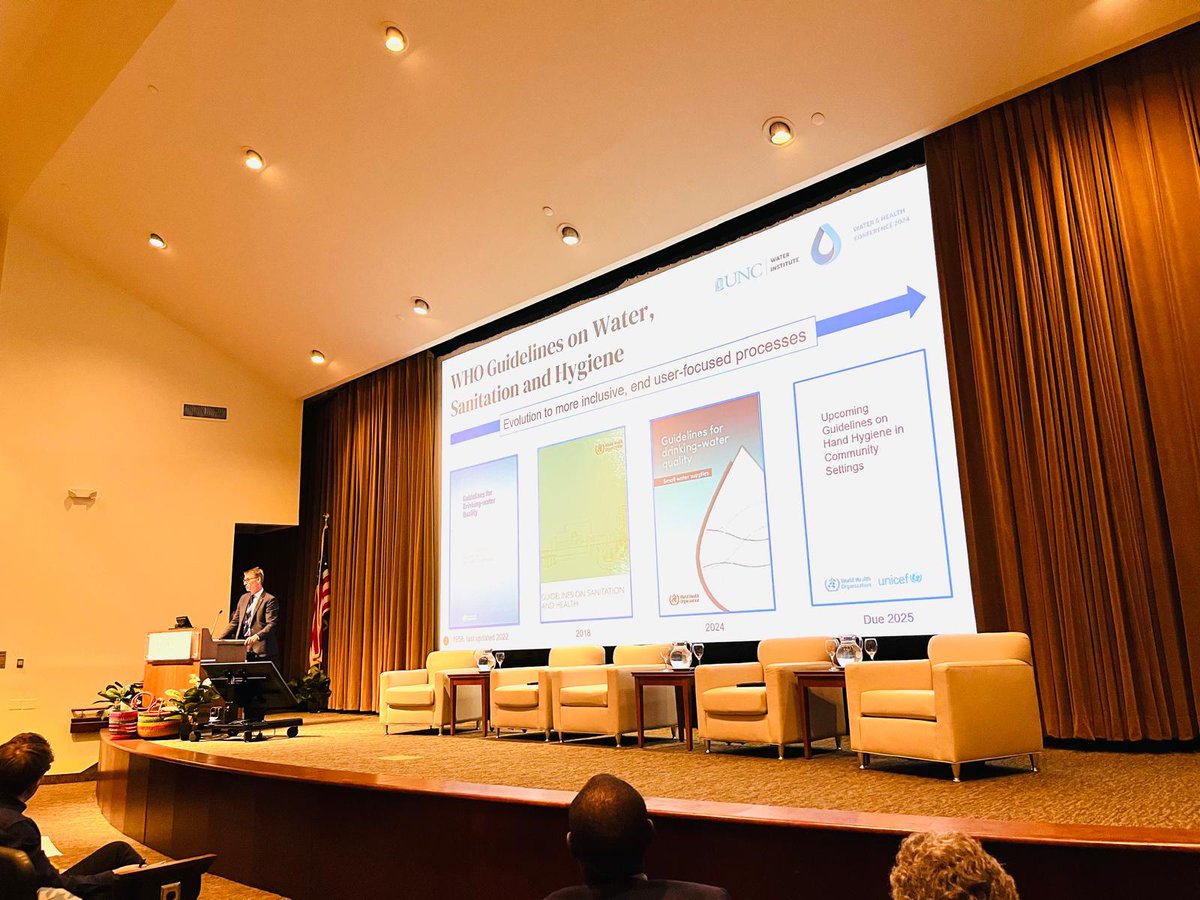 Very pleased to speak at #UNCWaterAndHealth about WHO's rigorous guidelines development process – from drinking-water quality &amp; small water systems to sanitation and health. Excited for the upcoming launch of hand hygiene guidelines for community settings! #GlobalHandwashingDay