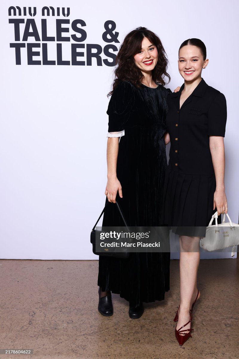 RubyCruzSource's tweet image. Ruby with Cailee Spaeny at the "Tales & Tellers" Miumiu's event