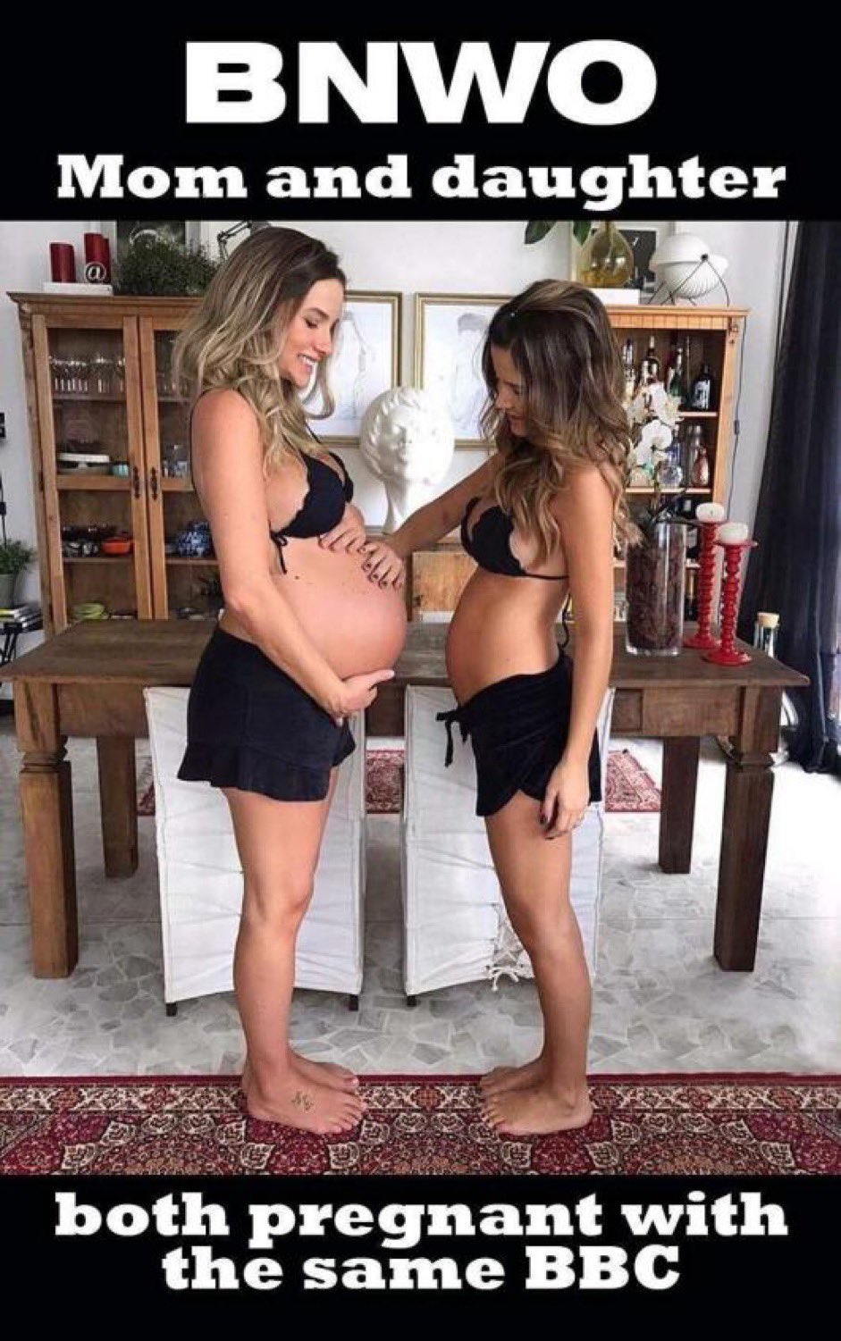 ♠️Bridget♠️ on X: The bnwo is a beautiful place. Mom and daughter addicted  to bbc and carrying black babies. Breed black only.  t.coanVDQ39oo2  X