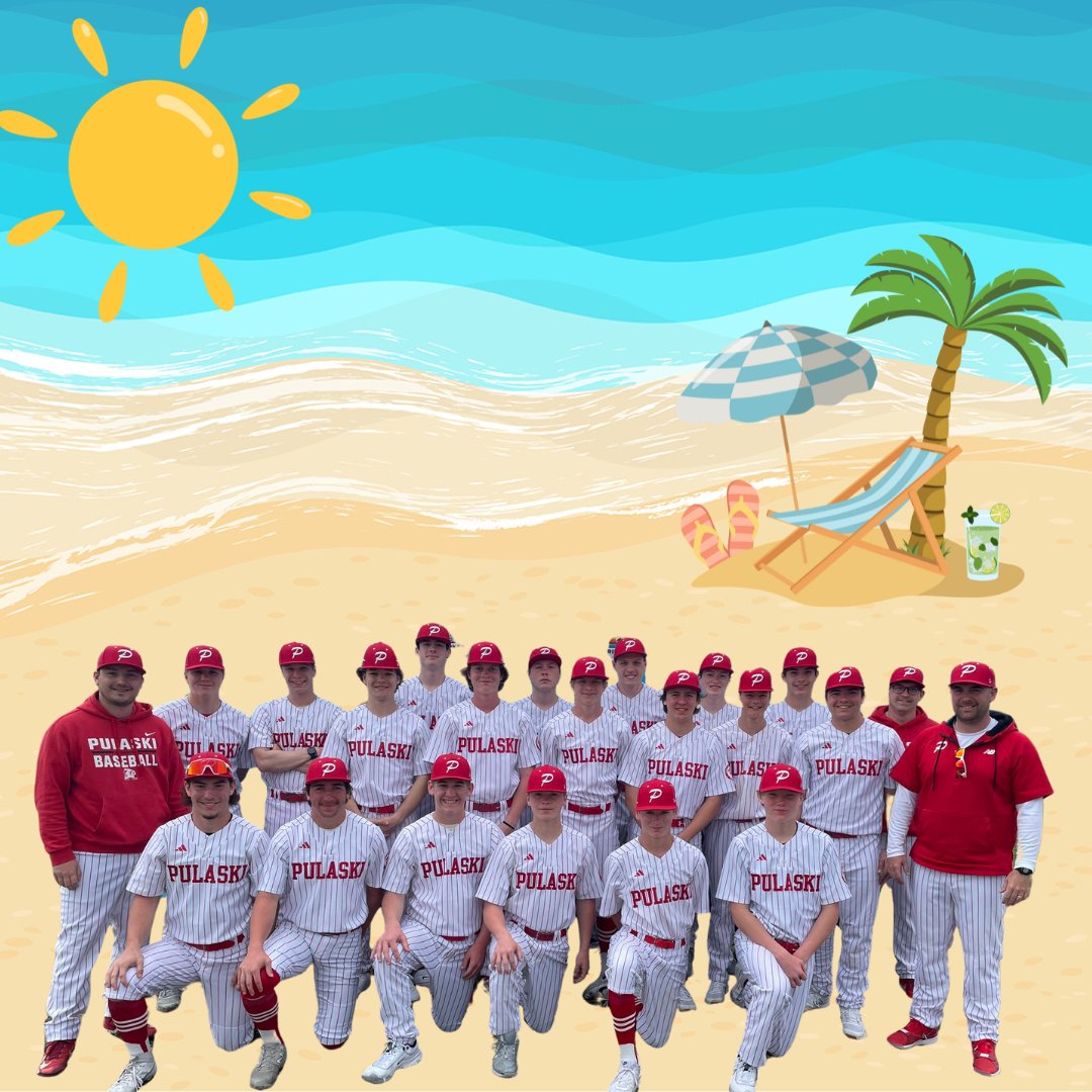 PCSD_PHS's tweet photo. Pulaski Baseball team showing some Raider pride in last spring in Myrtle Beach 🏝️☀️⚾️
Always be #PulaskiStrong https://t.co/xU7lSkFjkR
