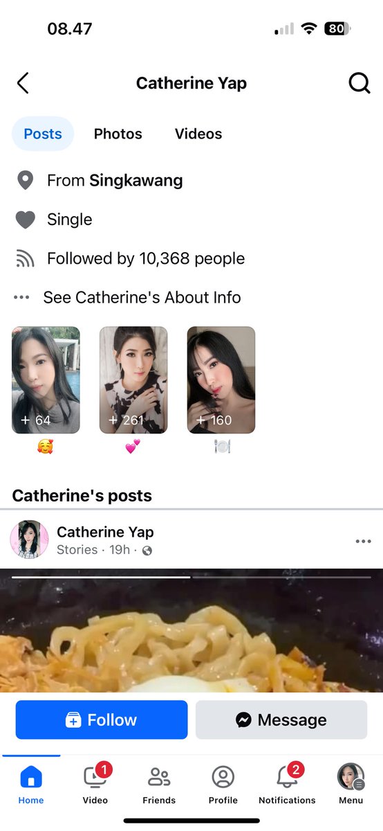 JessicaElie's tweet photo. Tolong viralin dong guys 🙏🏻 
Jadi ini orang uda pake foto gue dari sekitar bulan febuary/maret 2024, semua ig story gue, facebook, sampe foto2 gue post makanan apa aja dia repost semua namanya Catherine Yap buat fb nya , kalo IG dia uda gonta ganti terus (lanjut) https://t.co/icxSgp39nL