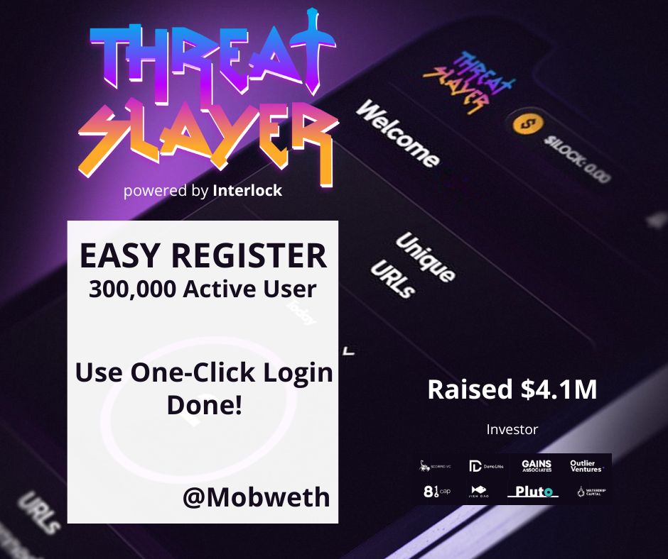 MobWeth's tweet image. ThreatSlayer adalah ekstensi keamanan berbasis AI yang dikembangkan oleh #Interlock, dirancang untuk melindungi pengguna dari ancaman online seperti situs web berbahaya, phishing, malware, dan penipuan lainnya.

Register now and get $ILOCK for free!