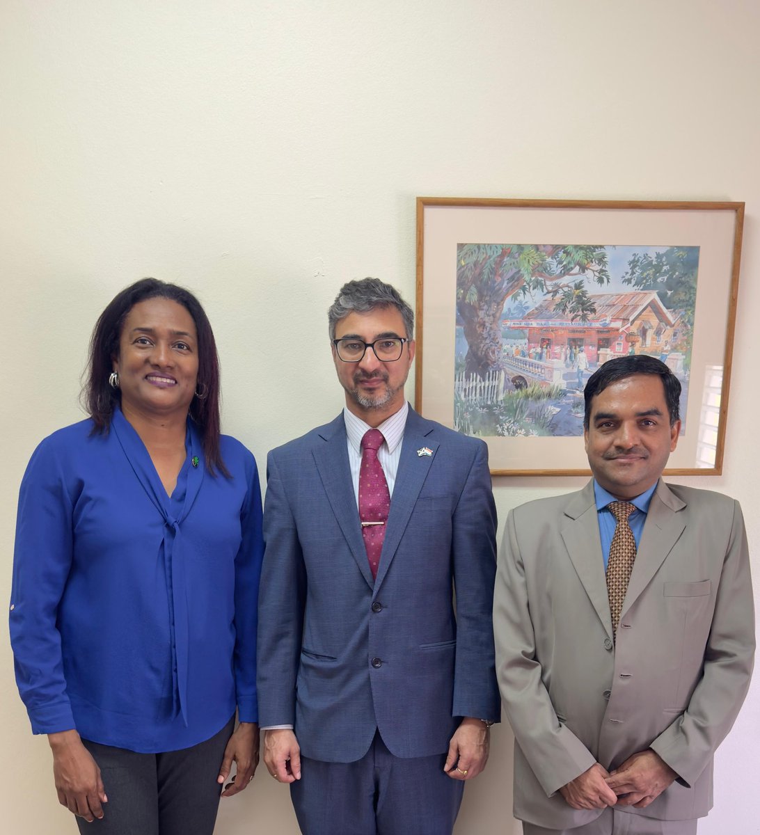 India in Jamaica (@hcikingston) on Twitter photo 🇮🇳High Commissioner <a href="/mayajoshi/">Mayank Joshi</a> meets Ms.Dionne Clarke-Harris,Caribbean Agricultural Research and Development Institute (CARDI) Representative in Jamaica.Explored opportunities in India-Jamaica -CARICOM coop. including Agri-crops, pest control, irrigation, farm implements. 🇯🇲 🇮🇳High Commissioner <a href="/mayajoshi/">Mayank Joshi</a> meets Ms.Dionne Clarke-Harris,Caribbean Agricultural Research and Development Institute (CARDI) Representative in Jamaica.Explored opportunities in India-Jamaica -CARICOM coop. including Agri-crops, pest control, irrigation, farm implements. 🇯🇲