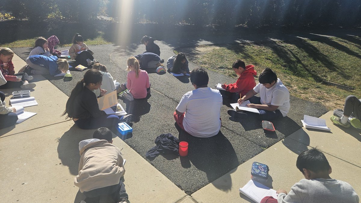 #WriteOut Day 3
3rd grade students revisited elements of poetry. I noticed
their endurance to write increases daily during WriteOut. Students at all abilities can access writing activities during WriteOut. All students can write, share, and affirm the beauty of other's writing