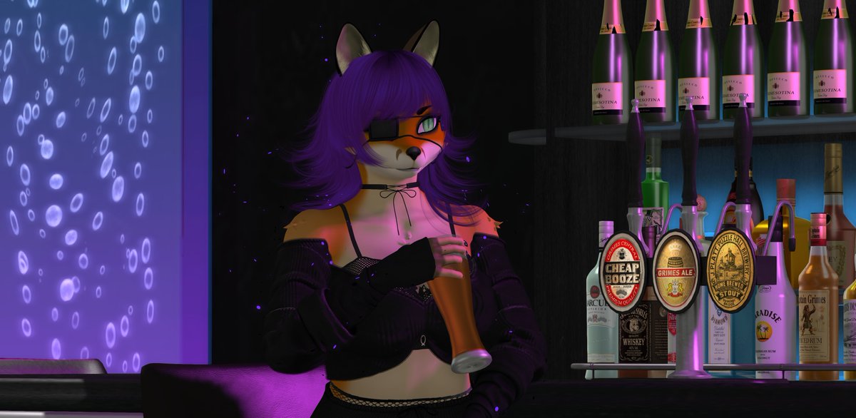 "Fuck off then."

Those are the last words you hear before the goth fox goes back to her beer, completely ignoring you. You stand there, torn between ordering another drink or just leaving with whatever’s left of your dignity.

#SecondLife #Furry #SecondLifeFurry #SLFurry