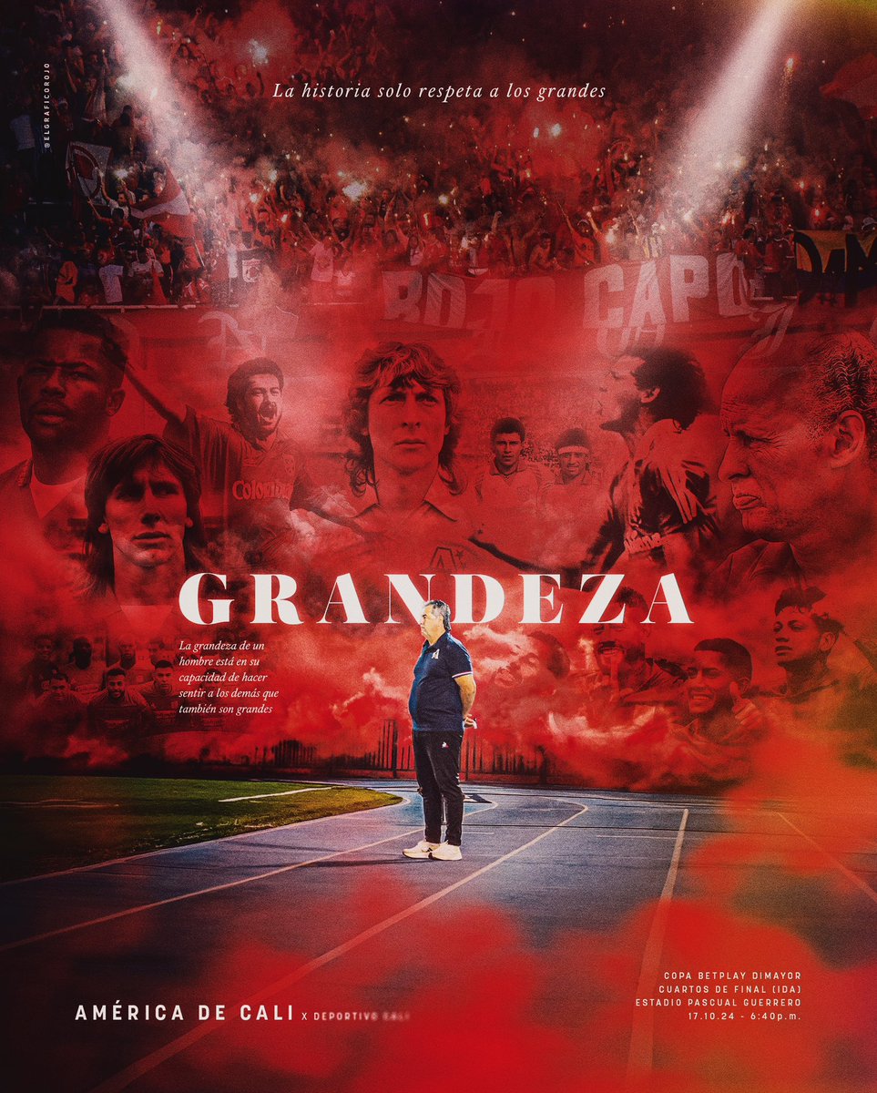 ElGraficoRojo's tweet photo. 👹 El Gráfico del Rojo 👹

COPA BETPLAY DIMAYOR

🆚  @AsoDeporCali 

Estadio Pascual Guerrero 
Octubre 17 - 6:40p.m.

¡¡DALE ROJO DALE!! @AmericadeCali 

IG 📸 @juan_gomez_018 @escarlata_pictures https://t.co/bMrtb4H8Bt