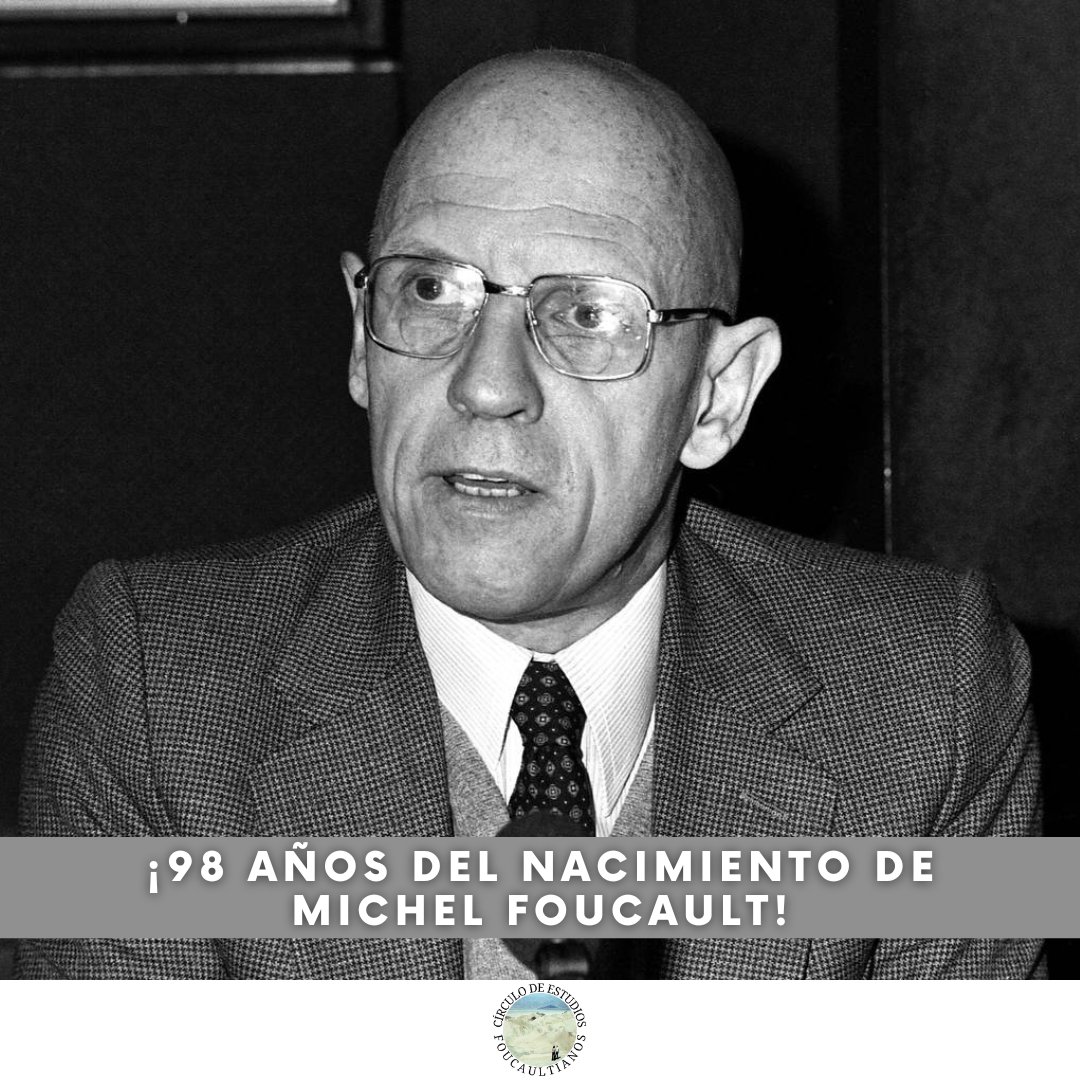 ¡98 años del nacimiento de Michel Foucault!

Un 15 de octubre de 1926 nació el que se convertiría en una figura importante para la historia de la filosofía contemporánea, Michel Foucault.

Hoy lo celebramos y estudiamos por sus aportes significativos para pensar nuestro presente.