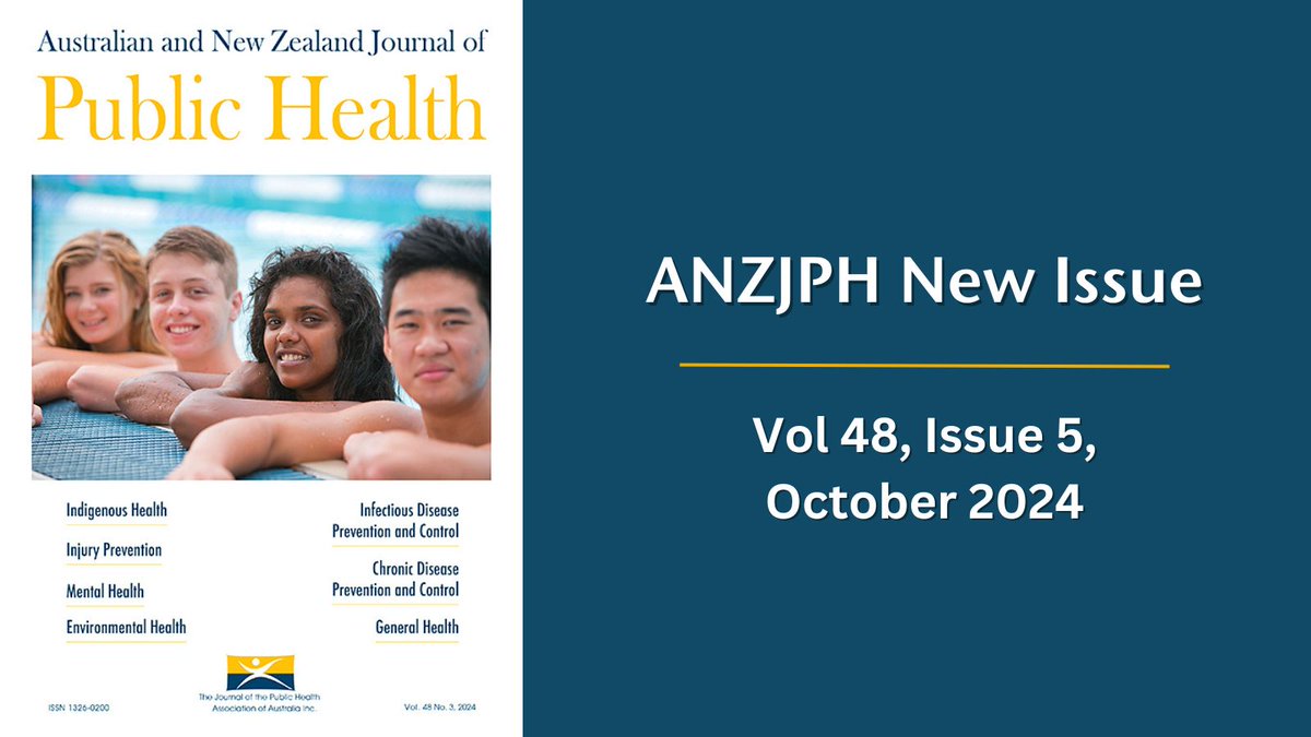 New issue alert! 💡

Topics include:
👉Aboriginal and Torres Strait Islander health
👉Chronic disease prevention
👉Mental health
👉Infectious disease control
👉Food security
👉Public health funding 
👉 Climate change

Read it here: sciencedirect.com/journal/austra…