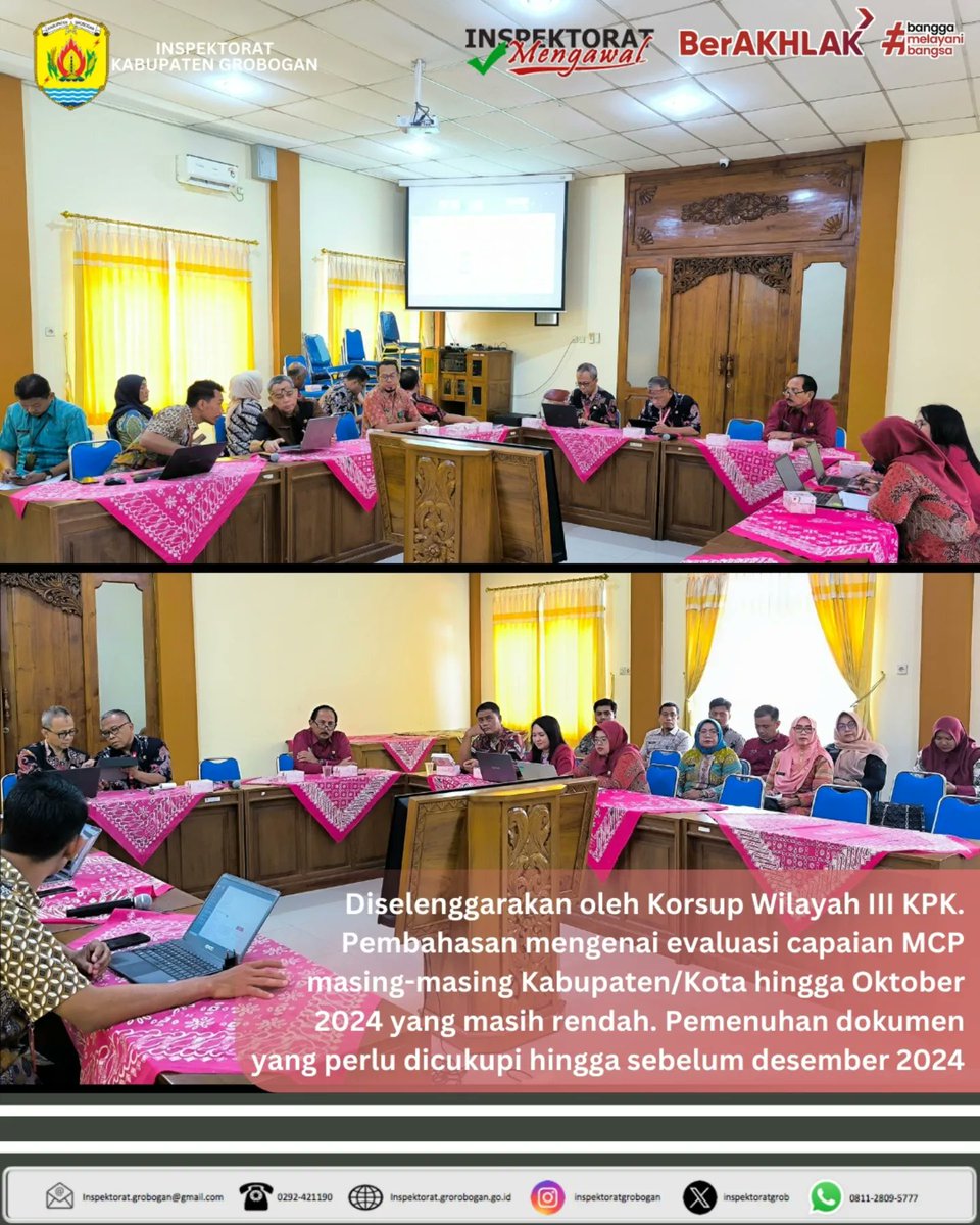 inspektoratgrob's tweet image. Rapat Evaluasi Capaian MCP KPK 2024 bersama Korsup Wilayah III KPK secara zoom meeting, 15 Oktober 2024.
@MochSusilo1
#mcpkpk2024 #kpkri #inspektoratdaerah #groboganbersemi