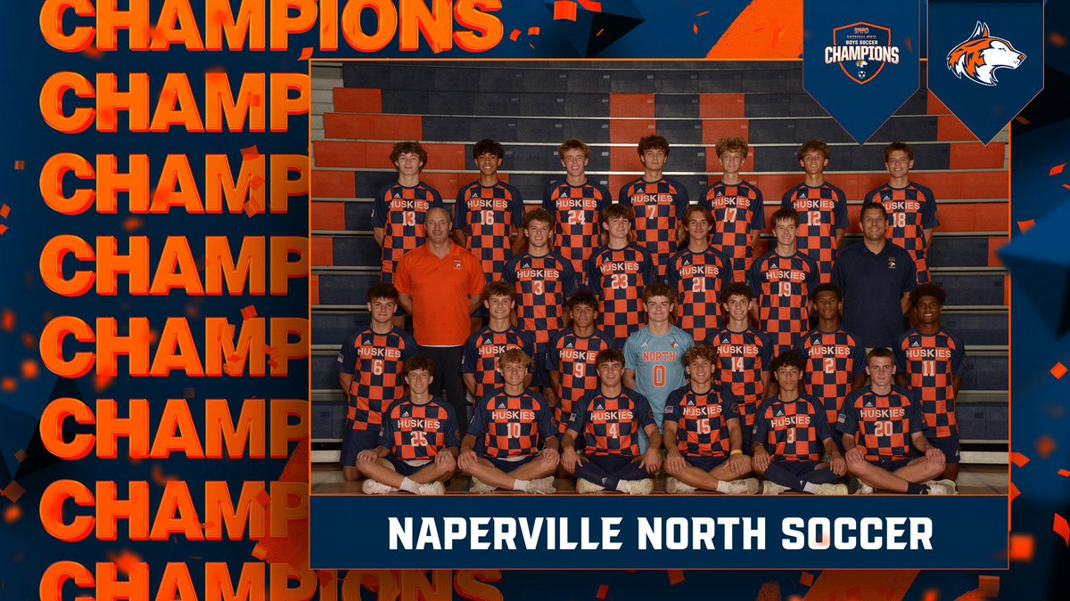 Naperville North Athletics (@nnhs_athletics_) on Twitter photo CHAMPS! Congratulations to <a href="/NNHuskiesoccer/">NNHuskieSoccer</a>, 2024 DuPage Valley Conference Champions!
Great work, boys!
Driven to COMPETE CHAMPS! Congratulations to <a href="/NNHuskiesoccer/">NNHuskieSoccer</a>, 2024 DuPage Valley Conference Champions!
Great work, boys!
Driven to COMPETE