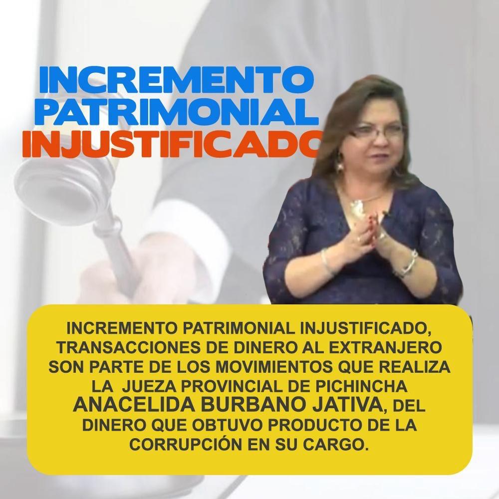 🛑 #AnacelidaBurbano sigue ocupando un cargo de poder mientras su patrimonio aumenta de manera inexplicable. ¡Es inaceptable! <a href="/MarioGodoyEc/">Mario Godoy</a> <a href="/CJudicaturaEc/">Consejo de la Judicatura</a> #JuezaCor