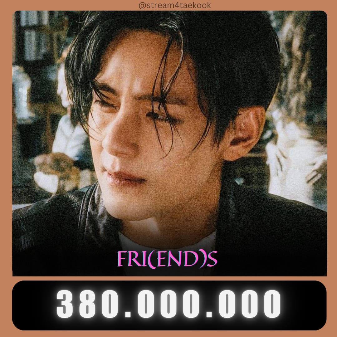 "FRI(END)S" by V has surpassed 380 Million streams on Spotify. 

Congratulations Taehyung! 💚
#Friends380M
#V_FRI_END_S #FRIENDS_BY_V 

20M ➡️ 400M