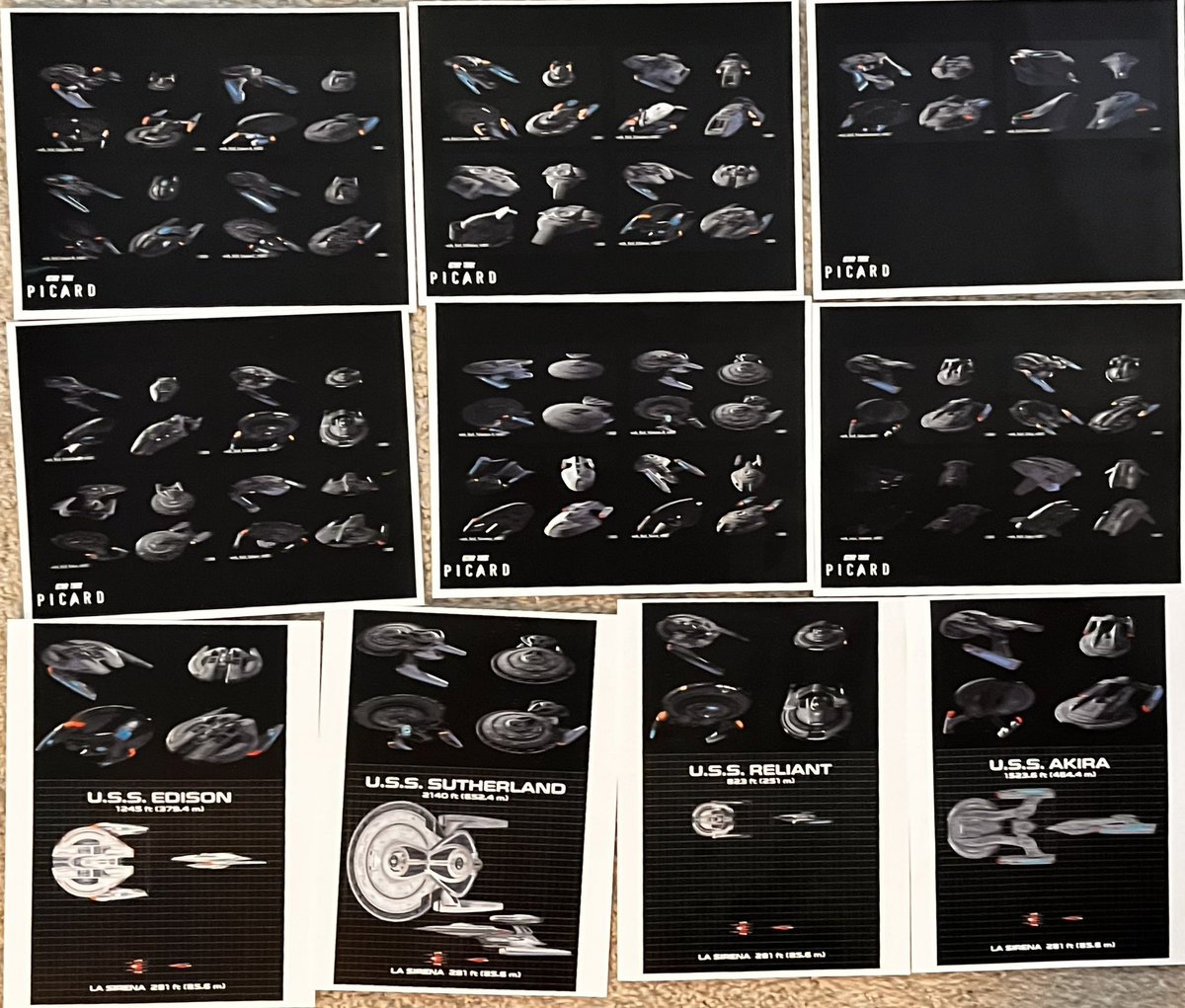 Original Signed Concept Art from the USS Stargazer design development and scale charts when we were trying to pitch incorporating the <a href="/trekonlinegame/">Star Trek Online</a> game ships.