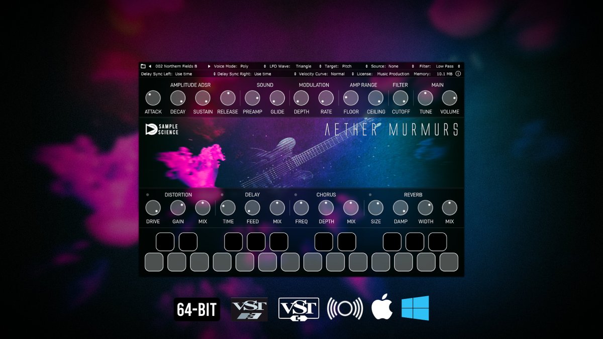 SampleScienceSo's tweet photo. Aether Murmurs is a collection of 100 atmospheric guitar soundscapes ready to be used in your latest game score, dark ambient track or indie horror movie! Get it now!
https://t.co/qSrLmiTVif
#VST #vst3 #audioplugin #audiounit https://t.co/YF4V38z5ar