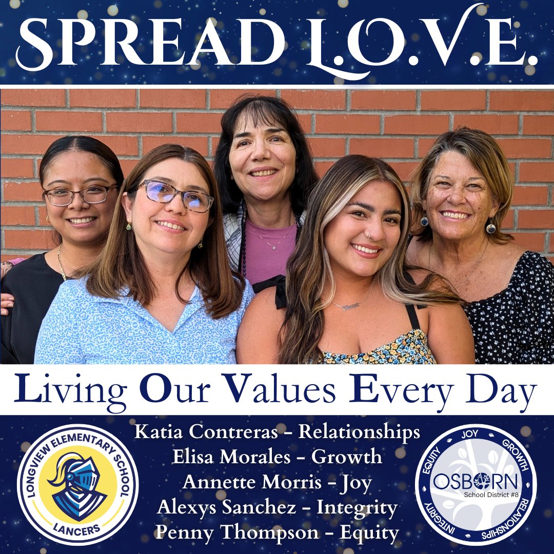 Tonight, we celebrated the inspiring Spread L.O.V.E. Award recipients from Longview Elementary! These five Lancer All-Stars demonstrate daily the values that our district holds at the center of every decision we make and action we take!