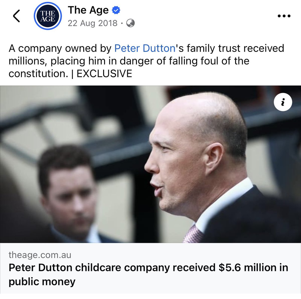 Commoncents21's tweet photo. Where was the minute by minute outrage over this👇in 2018? Public money and Dutton’s childcare centres?

Yet, Jodie and Albo bought a house with THEIR money. 

Every sniffling D grade journo having a conniption over a couple who bought a property with THEIR MONEY. 🙄 https://t.co/rDtAEXlLDm