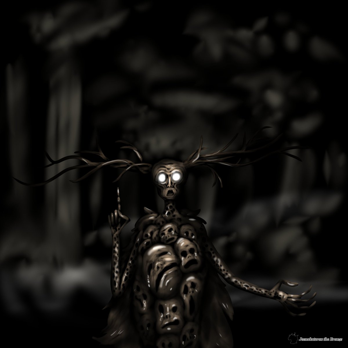 The next drawing I did was my interpretation of The Beast from Over the Garden Wall