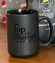 GirlstinkVT's tweet photo. I miss the old Top of the Mornin mug. That thing was sexy. Matte black with a gloss for the logo. Simple and clean but so beautiful. I'm kinda upset they don't sell it anymore. Not because I missed out, but because mine was stolen when I left my ex. I'll never have that cup back. https://t.co/D9ihzB7Rng