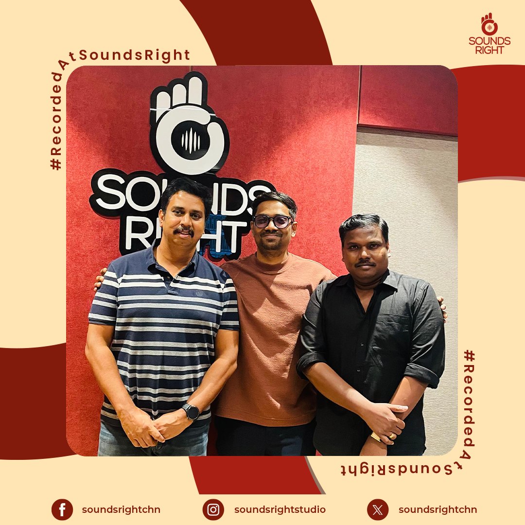 Behind the scenes of the heart-wrenching "Uchathila" from #Vettaiyan, recorded at our studio 🎙️ 

🎵#seanroldan
✍️ #yughabharathi 
🎥#TJGnanavel 

#recordedatsoundsrightstudio #Vettaiyan #rajinikanthvettaiyan #Thalaivar