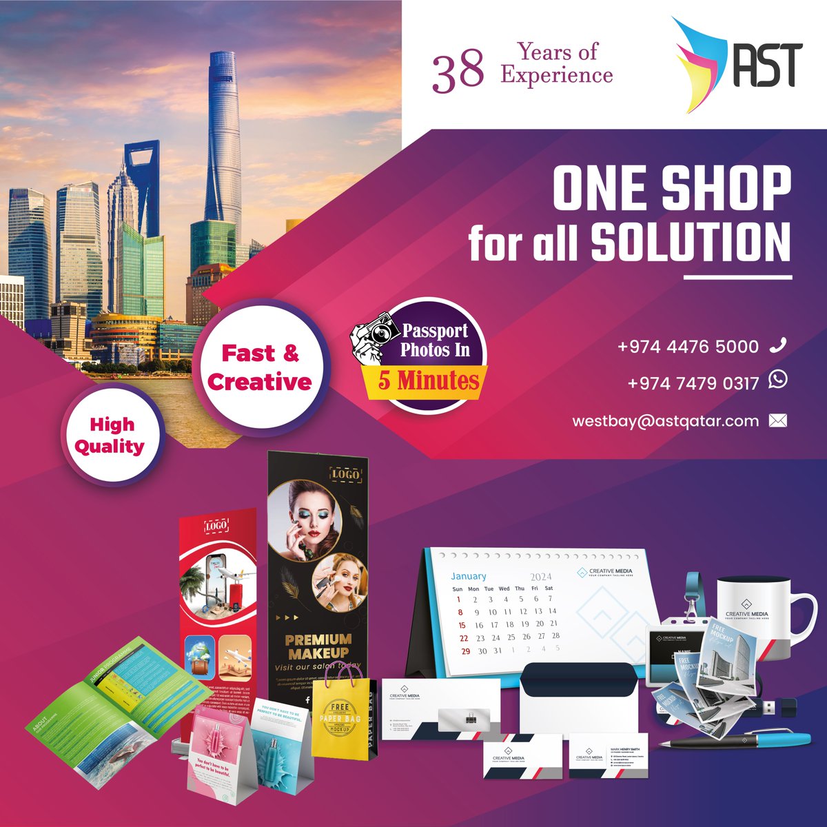 ast_print's tweet image. ONE SHOP for all solution!
🌐astqatar.com
✉westbay@astqatar.com
CONTACT NO :+974 4476 5000
                              :+974 7479 0317
#PrintingSolutions #ASTQatar #CreativePrinting #HighQualityPrints #FastPrinting #OneStopPrinting #StationeryPrinting #CustomPrints