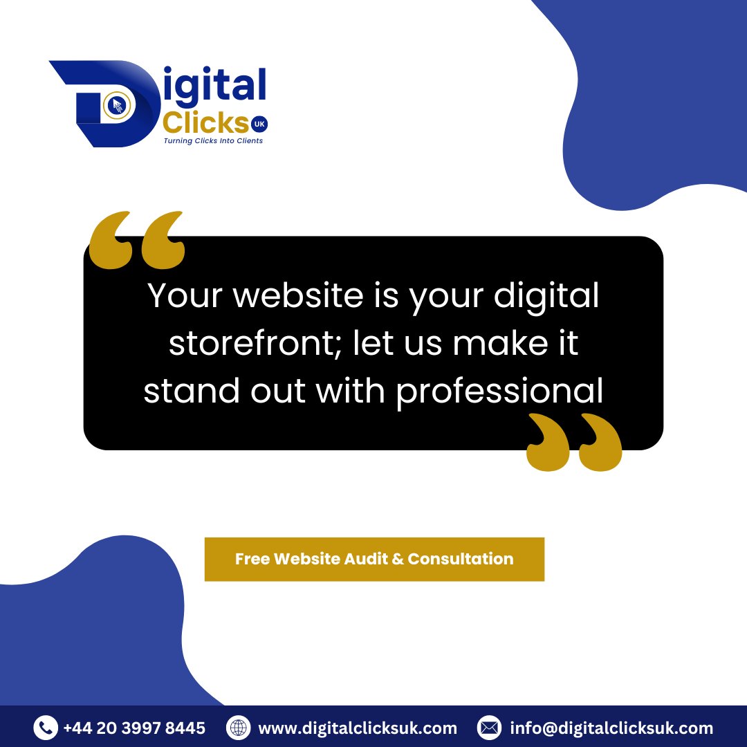 digitalclicksuk's tweet photo. Your website is your digital storefront; let us make it stand out with professional development.
Click here for free website audit and Consultation
https://t.co/x0Mn7s2Q4X
#websitedevelopment #digitalclick #ukdigitalmarketing #socialmediaagency #socialmedia #seo https://t.co/9vWnvSDg50