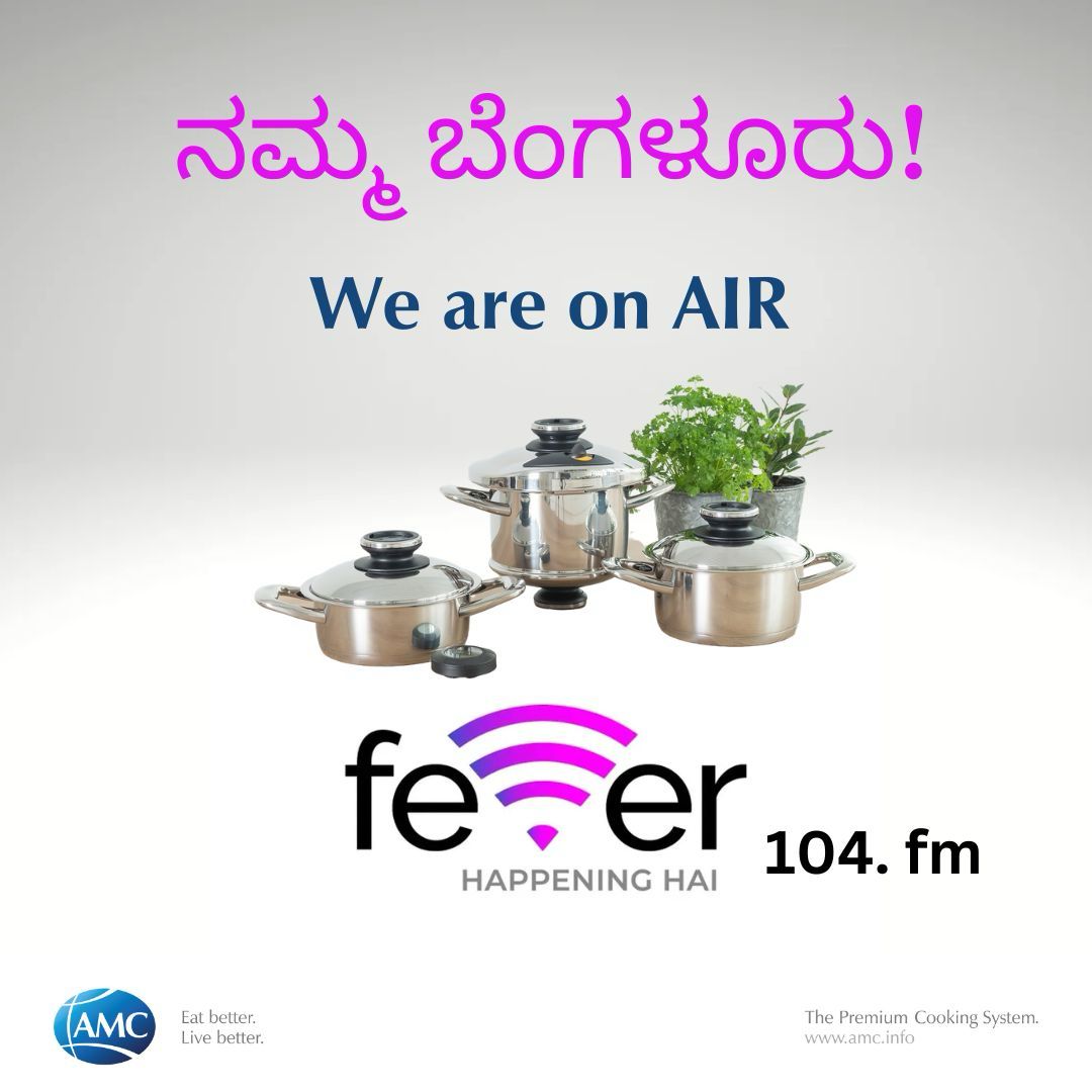AMC_India_'s tweet photo. 🎉 Exciting News! 🎉
AMC India Direct Selling Private Limited is thrilled to announce our collaboration with Fever FM Bengaluru! 📻🎧
Stay tuned 🍲
Together, let's revolutionize the way you cook with smarter, healthier, and tastier meals! 🌱✨
#AMCIndia #HealthyCooking https://t.co/Tfl3KRrVvI