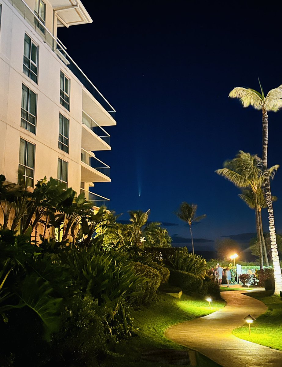 Comet C/2023 A3 - Tsuchinshan-ATLAS seen tonight from the <a href="/HonuaKai/">Honua Kai Resort</a> #Maui #CometC/2023A3 #TsuchinshanATLAS #Comet