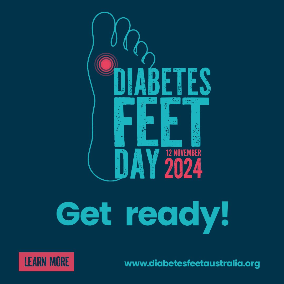 Did you know that each day in Australia, an estimated 510,000 people are living with diabetes-related foot disease? For our first national Diabetes Feet Day, we’re making feet the focus. So check out how you can be involved and get ready to join us! tinyurl.com/dfd2024