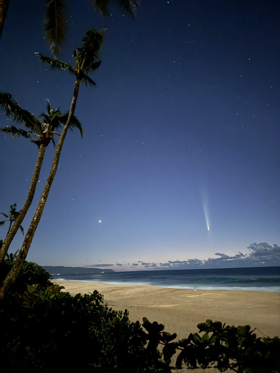 Patrickwieland's tweet photo. Those who live in the Northern Hemisphere can look at the night sky for a wonder that might have fascinated the Neanderthals 80,000 years ago.
The comet is now making its closest approach on a return voyage to Earth.
Comet Tsuchinshan-ATLAS is expected to come within 44 million miles of Earth, NASA said.