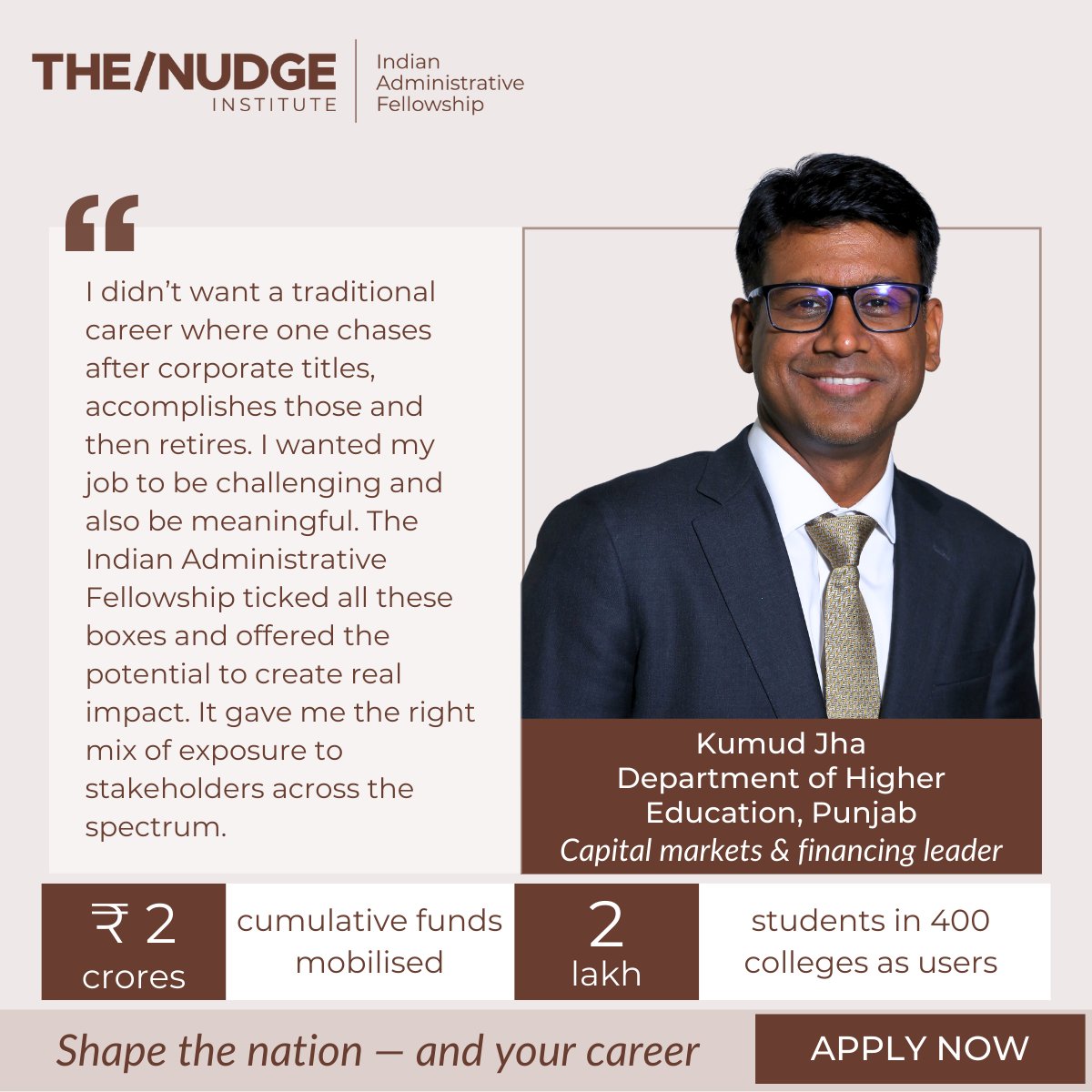 Want a career that creates impact?

The/Nudge IAF partners private sector leaders with civil servants to drive innovation. Join the Jharkhand cohort &amp; shape the state’s future with tech-led solutions.

Apply today bit.ly/3U3IKvO