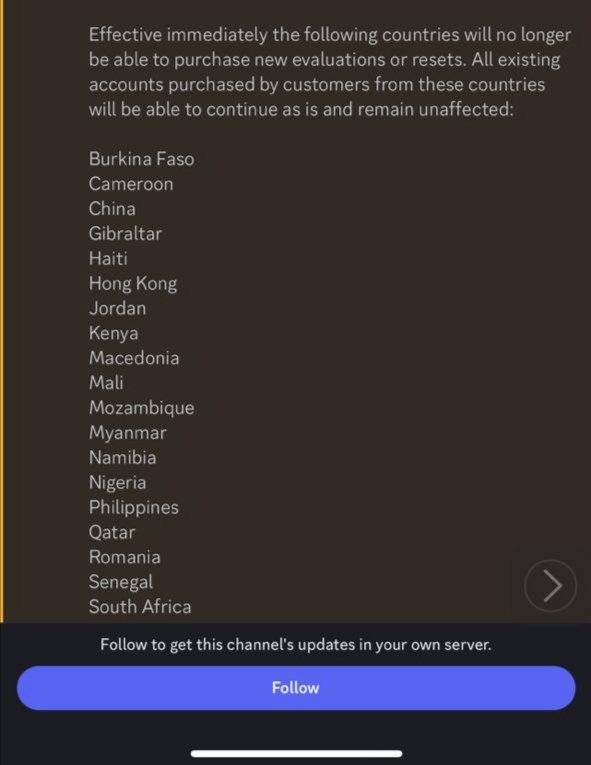 PraiseBaloyi_'s tweet photo. @MattLeech @MyFundedFutures Hey Guys. Iv been with your firm a few months &amp; its been life changing. 
Any reason why you stopped providing your services in South Africa overnight? https://t.co/vijgcIa286