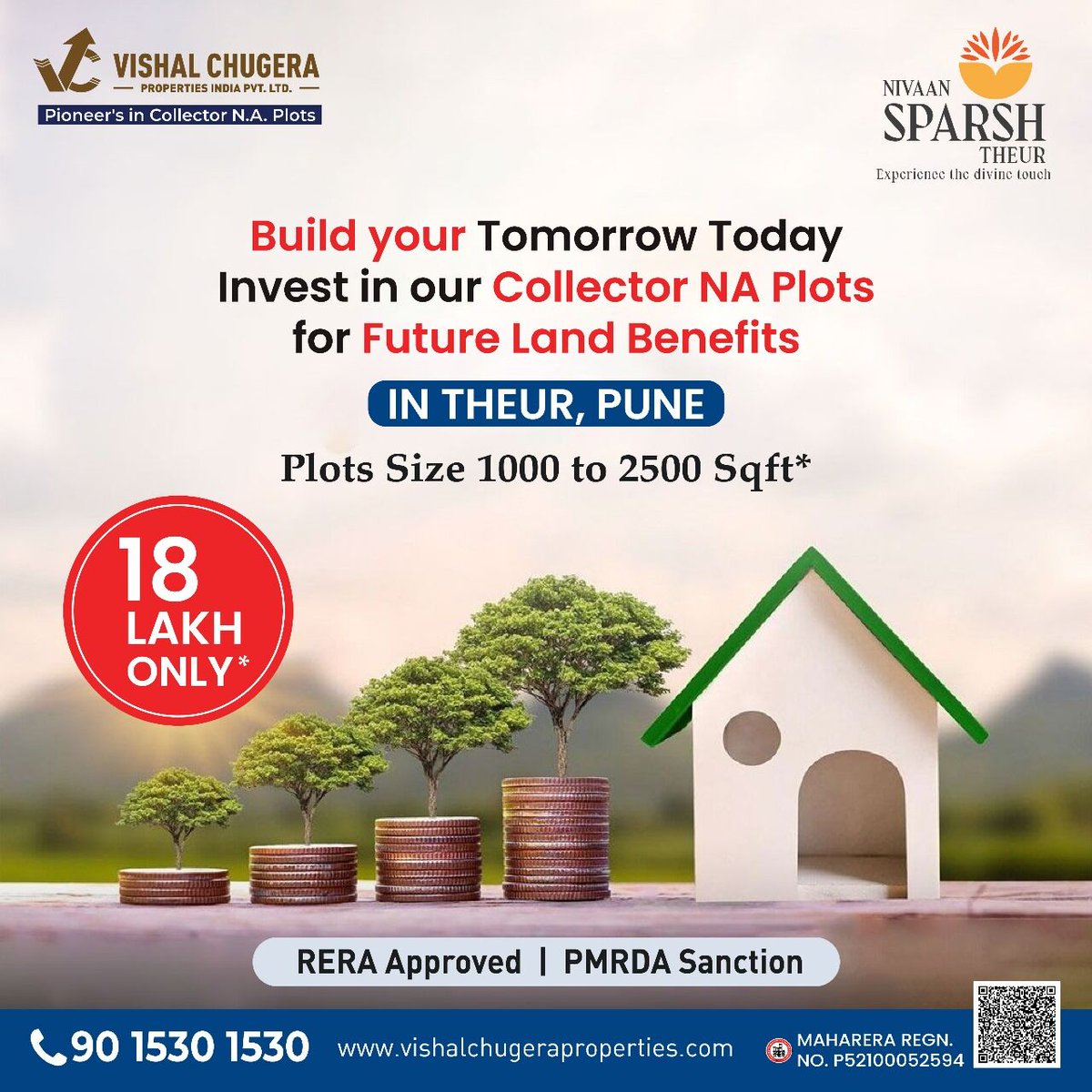 VishalPvt's tweet image. &quot;Ninety percent of all millionaires become so through owning real estate.&quot;

#punerealestate #vishalchugeraproeprties #plotinvestment #theur