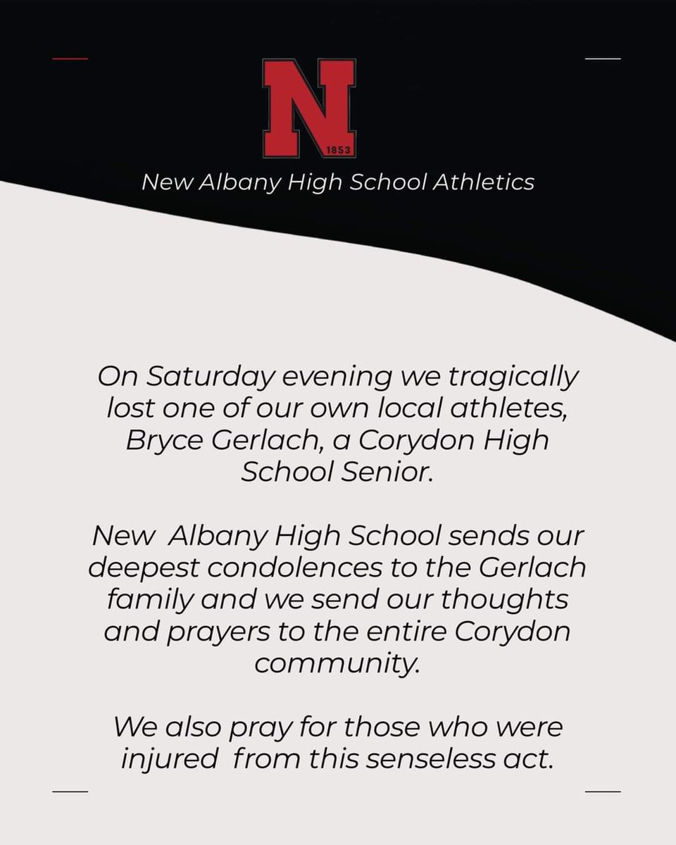 Our thoughts and prayers are with all of those impacted.