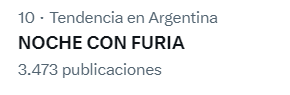 vamosfuria's tweet photo. Vamos que subimos esa TT
NOCHE CON FURIA https://t.co/jY4FULOfOV