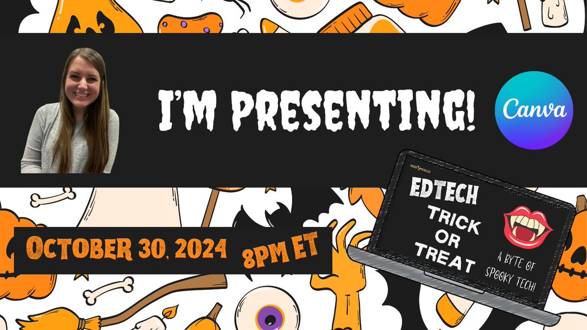 👀 Watch out—our Ed Tech Trick or Treat event is creeping up on Oct 30th at 8 PM ET! Join us if to learn tricks and treats about your favorite #EdTech tools! #BEEGOLD 🍭🕷️ Sign up: tinyurl.com/EdtechTOTRegis…