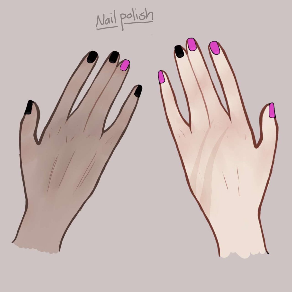 darkishalfcrazy's tweet photo. Day 13: nail polish 

#enidsinclair #wednesdayaddam #wenclairtober2024 #wenclair https://t.co/ydZpg9gpwJ