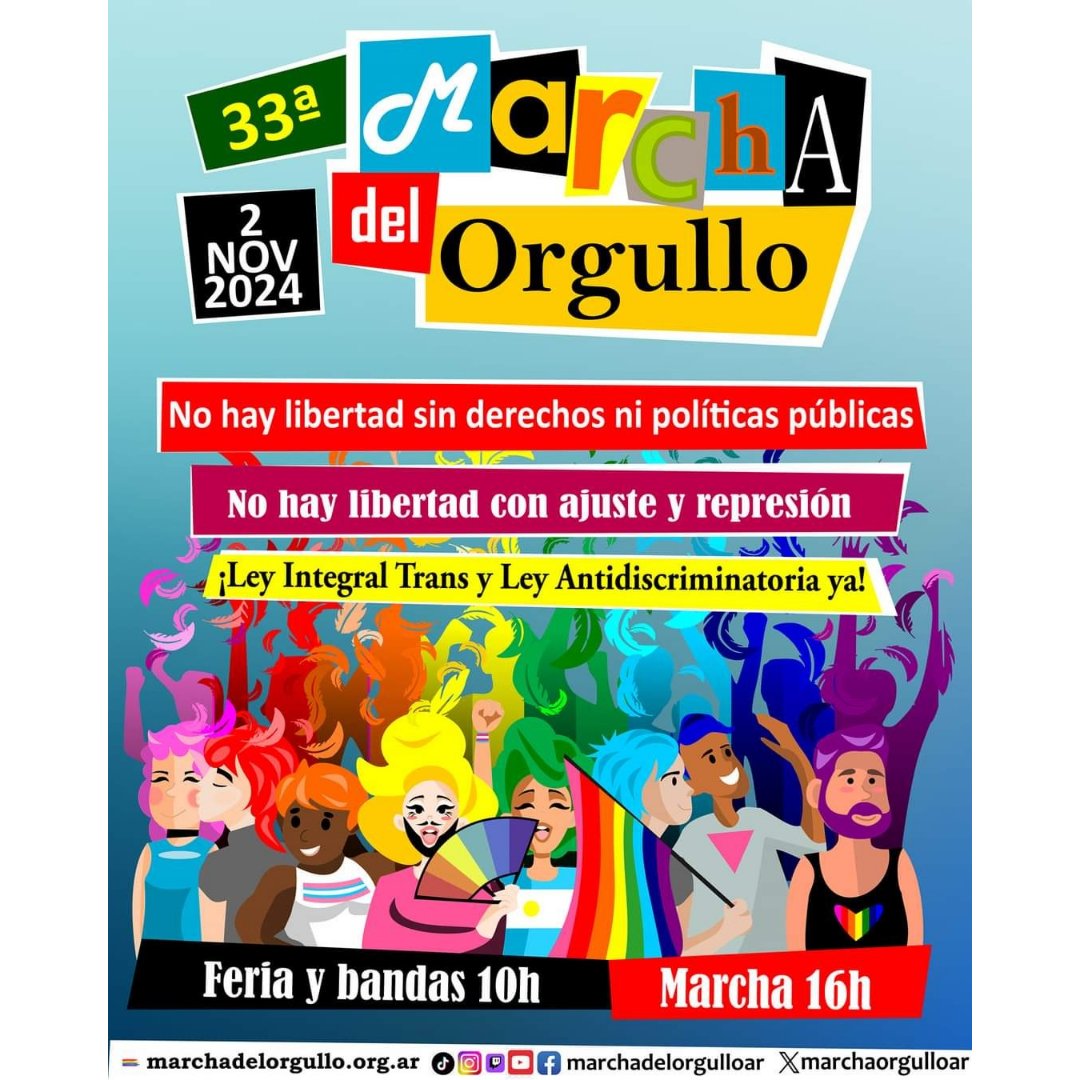 SCDiversidad's tweet photo. MARCHEMOS JUNTES EN LA 33° MARCHA DEL ORGULLO EN BUENOS AIRES 🏳️‍⚧️🏳️‍🌈

Si vas a la marcha y no tenes con quién ir ¡Súmate con nosotres! 

Escribinos por privado ❤️

@MarchaOrgulloAR https://t.co/JOsWHrkS6D