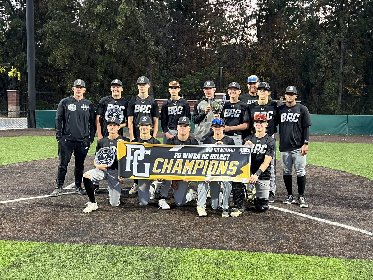 ballplayerskc's tweet photo. BPC Upperclass and 2027 BPC Reds both won their brackets in the @PGMidwest WWBA KC Select Championship. Great weekend of baseball fellas. https://t.co/Nahxf3DCTV