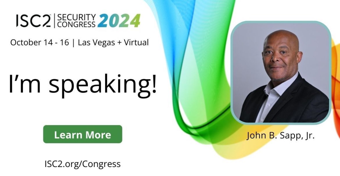 CoachSapp99's tweet photo. It's almost showtime as I'm traveling back to Las Vegas where I'll be speaking at #ISC2Congress 2024 in Las Vegas, October 14-16! 

Come for my session “Cyber Risk Governance: Syncing Your Security &amp; Business Needs,” at 11:30am
 
#ISC2Events  #ISC2Congress https://t.co/VWKnQjFEmF
