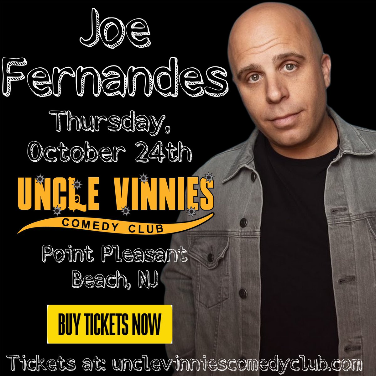 <a href="/joefernandes75/">Joe Fernandes</a> is back this month!  Catch him on 10/24!  Tickets available at ci.ovationtix.com/35774/producti…