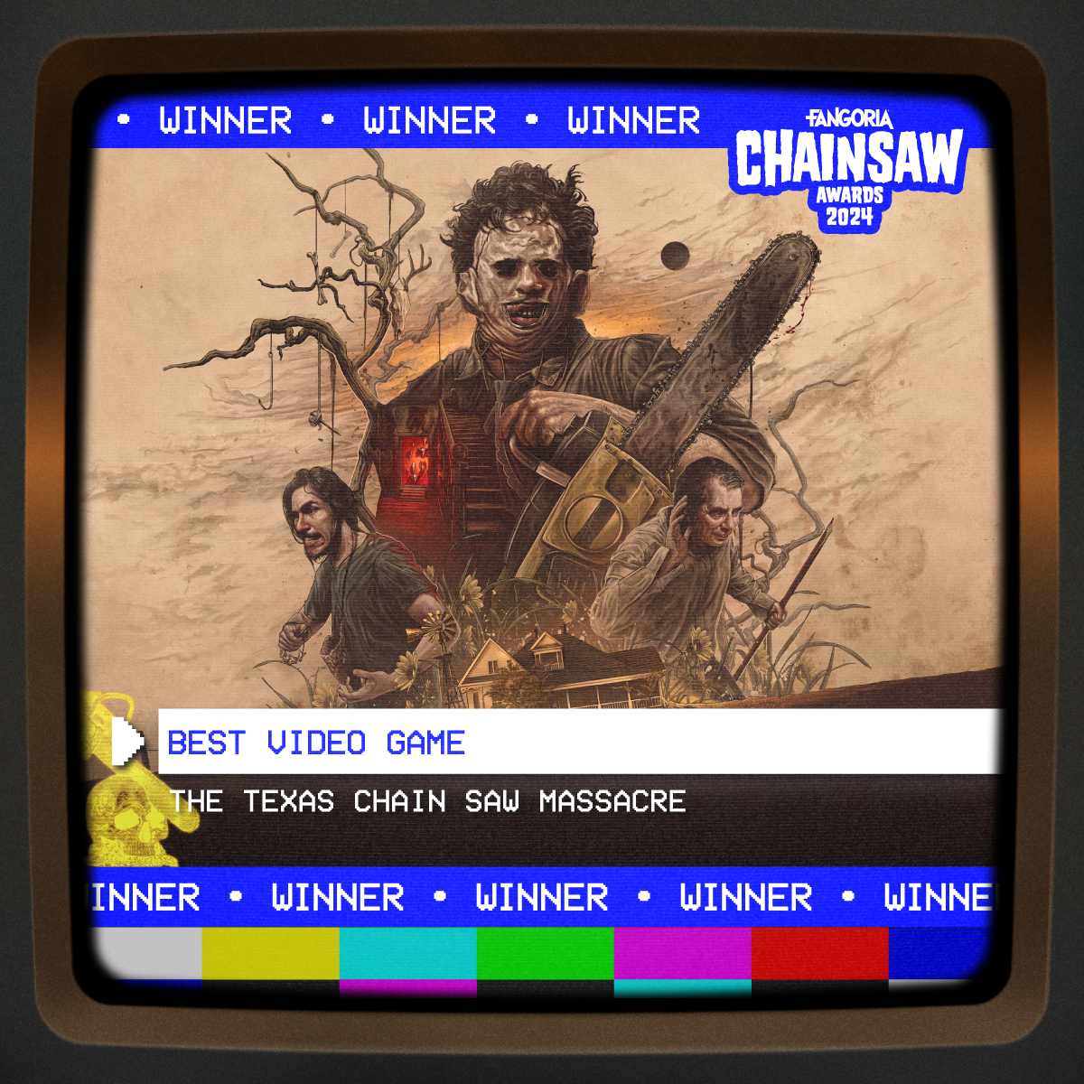 The 2024 FANGORIA Chainsaw Award for Best Video Game goes to THE TEXAS CHAIN SAW MASSACRE.

#ChainsawAwards