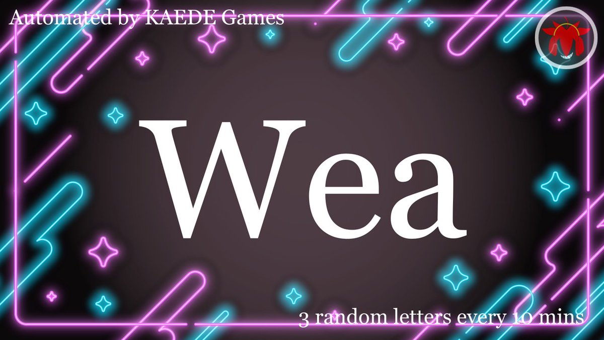 3letter_'s tweet image. W e a