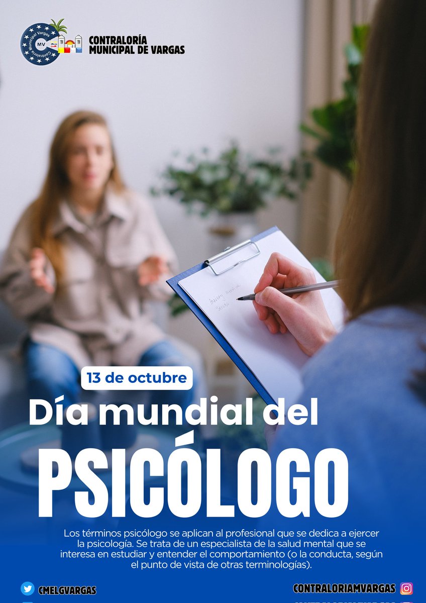 #13OCT #Psic 🧠 Hoy conmemoramos el Día Internacional de la Psicóloga y el Psicólogo y su gran aporte a la construcción de una sociedad más justa y humanitaria.
#Psicología