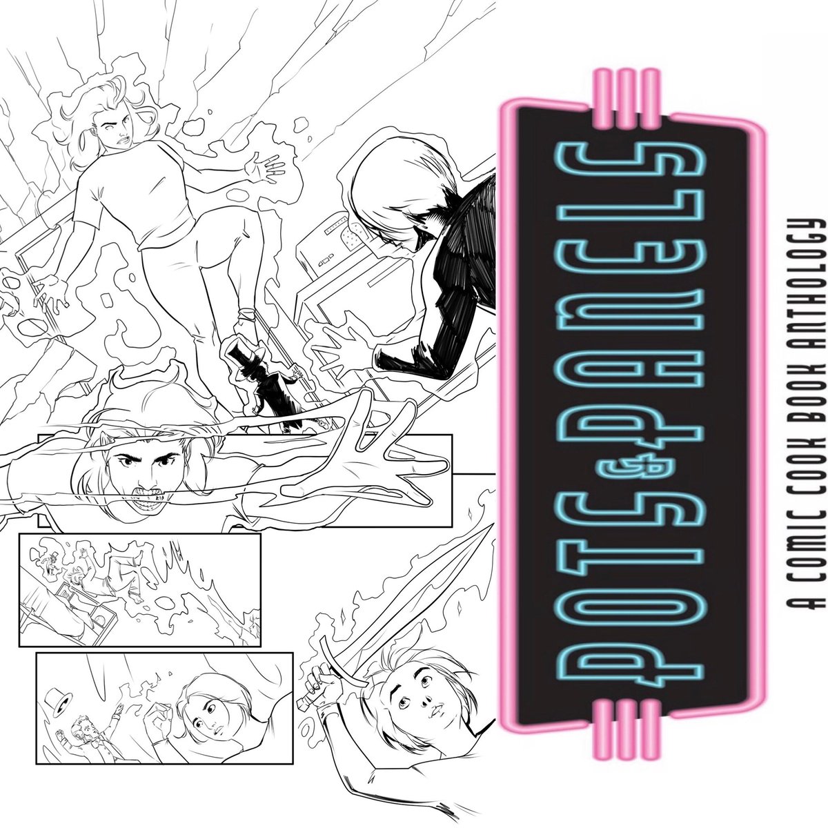 ANMPH's tweet image. More work from the @potsandpanels #anthology story written by @UntoldPodcast and coordinated by @ComicsChuck  - Even got some video of my work on this page. Support #indiecomics #makecomics