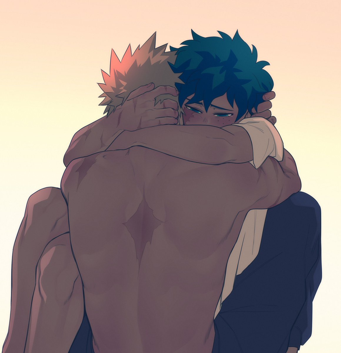 kyosein's tweet photo. Deku having ptsd for Katchan is hurting me so good💦 https://t.co/CQzTZ6N8Pk